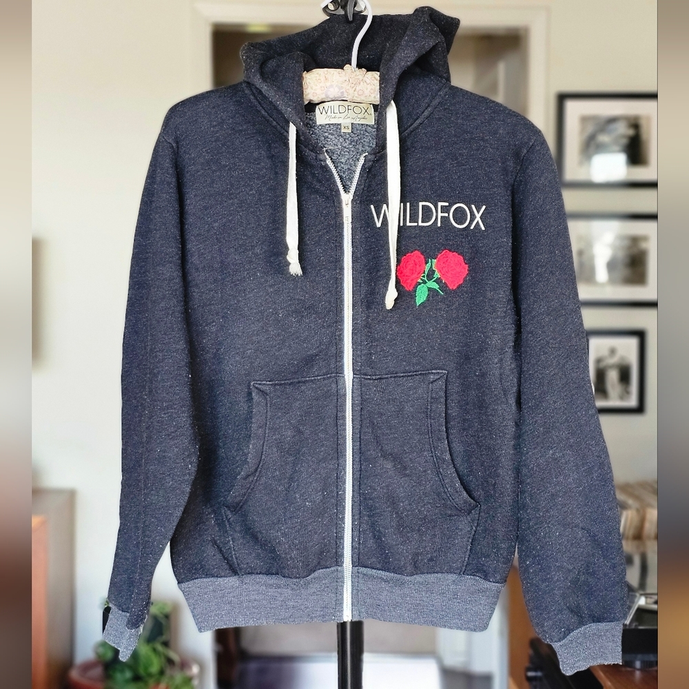 Wildfox Gray Zip Hoodie